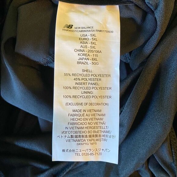 New Balance Men’s Accel Athletic Workout Short 5” Inseam Lined Black Size 5XL - Picture 9 of 9